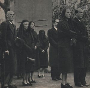 Re Umberto II e la Regina Maria Josè al corteo funebre